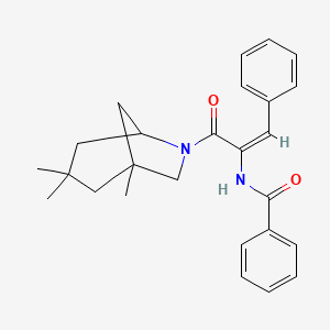 molecular formula C26H30N2O2 B5484523 N-[(1E)-3-OXO-1-PHENYL-3-{1,3,3-TRIMETHYL-6-AZABICYCLO[3.2.1]OCTAN-6-YL}PROP-1-EN-2-YL]BENZAMIDE 