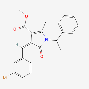molecular formula C22H20BrNO3 B5484753 methyl (4Z)-4-(3-bromobenzylidene)-2-methyl-5-oxo-1-(1-phenylethyl)-4,5-dihydro-1H-pyrrole-3-carboxylate 