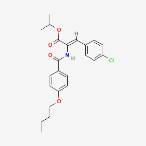 molecular formula C23H26ClNO4 B5484804 propan-2-yl (Z)-2-[(4-butoxybenzoyl)amino]-3-(4-chlorophenyl)prop-2-enoate 
