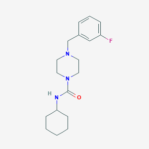 molecular formula C18H26FN3O B5484947 N-cyclohexyl-4-[(3-fluorophenyl)methyl]piperazine-1-carboxamide 