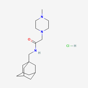 molecular formula C18H32ClN3O B5485038 N-(1-adamantylmethyl)-2-(4-methylpiperazin-1-yl)acetamide;hydrochloride 
