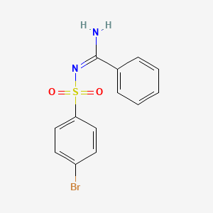 molecular formula C13H11BrN2O2S B5485056 N'-(4-bromophenyl)sulfonylbenzenecarboximidamide 