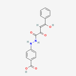 molecular formula C17H14N2O5 B5485313 4-[2-[(Z)-4-hydroxy-2-oxo-4-phenylbut-3-enoyl]hydrazinyl]benzoic acid 