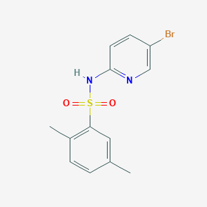 molecular formula C13H13BrN2O2S B5485321 N-(5-bromopyridin-2-yl)-2,5-dimethylbenzenesulfonamide 