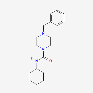 molecular formula C19H29N3O B5485359 N-cyclohexyl-4-[(2-methylphenyl)methyl]piperazine-1-carboxamide 