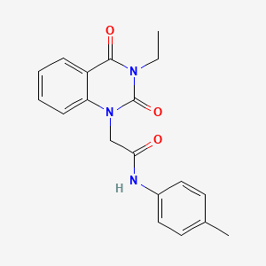 molecular formula C19H19N3O3 B5485466 2-(3-ethyl-2,4-dioxo-3,4-dihydroquinazolin-1(2H)-yl)-N-(4-methylphenyl)acetamide 