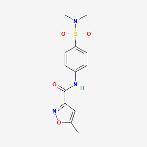 molecular formula C13H15N3O4S B5485616 N-[4-(dimethylsulfamoyl)phenyl]-5-methyl-1,2-oxazole-3-carboxamide 