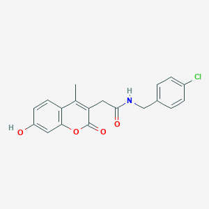 molecular formula C19H16ClNO4 B5485771 N-[(4-CHLOROPHENYL)METHYL]-2-(7-HYDROXY-4-METHYL-2-OXO-2H-CHROMEN-3-YL)ACETAMIDE 