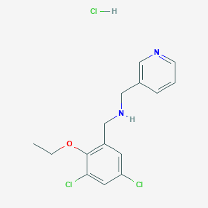 molecular formula C15H17Cl3N2O B5485889 N-[(3,5-dichloro-2-ethoxyphenyl)methyl]-1-pyridin-3-ylmethanamine;hydrochloride 