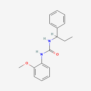 molecular formula C17H20N2O2 B5485894 1-(2-Methoxyphenyl)-3-(1-phenylpropyl)urea 