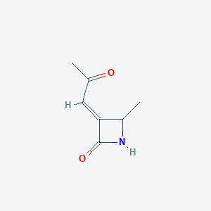 molecular formula C7H9NO2 B054860 (E)-3-(2-Oxopropylidene)-4-methylazetidin-2-one CAS No. 111390-89-7