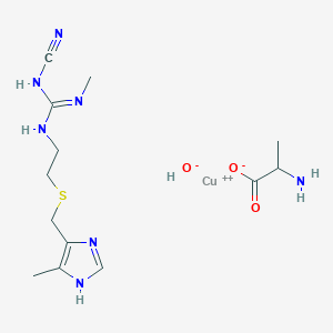 molecular formula C13H23CuN7O3S B054861 Copper(II)-cimetidine-alanine complex CAS No. 115586-22-6