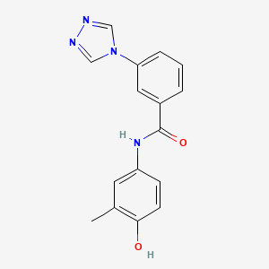 molecular formula C16H14N4O2 B5486161 N-(4-hydroxy-3-methylphenyl)-3-(1,2,4-triazol-4-yl)benzamide 