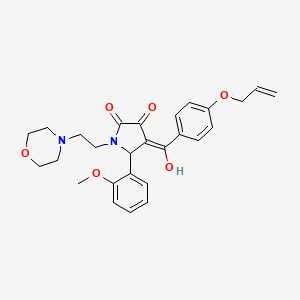 molecular formula C27H30N2O6 B5486213 3-hydroxy-5-(2-methoxyphenyl)-1-[2-(morpholin-4-yl)ethyl]-4-[4-(prop-2-en-1-yloxy)benzoyl]-2,5-dihydro-1H-pyrrol-2-one 