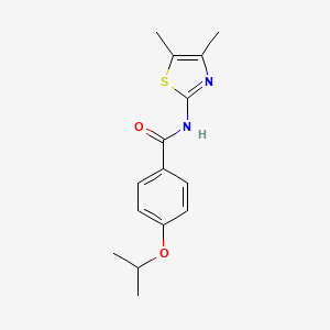 molecular formula C15H18N2O2S B5486343 N-(4,5-dimethylthiazol-2-yl)-4-isopropoxybenzamide 