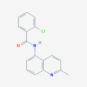 molecular formula C17H13ClN2O B5486360 2-chloro-N-(2-methylquinolin-5-yl)benzamide 