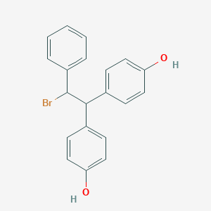 molecular formula C20H15BrO2 B054864 4-[2-Bromo-1-(4-hydroxyphenyl)-2-phenylethyl]phenol CAS No. 112529-19-8
