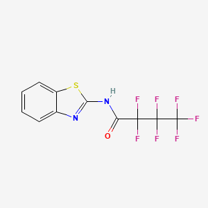 molecular formula C11H5F7N2OS B5486413 N-(1,3-Benzothiazol-2-yl)-2,2,3,3,4,4,4-heptafluorobutanamide 