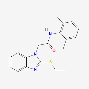molecular formula C19H21N3OS B5486513 N-(2,6-DIMETHYLPHENYL)-2-[2-(ETHYLSULFANYL)-1H-1,3-BENZODIAZOL-1-YL]ACETAMIDE 