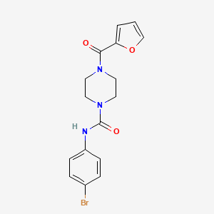 molecular formula C16H16BrN3O3 B5486576 N-(4-bromophenyl)-4-(furan-2-carbonyl)piperazine-1-carboxamide 