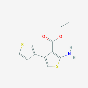 molecular formula C11H11NO2S2 B5486988 ethyl 2-amino-4-(thiophen-3-yl)thiophene-3-carboxylate 