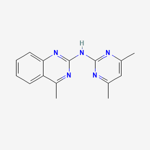 molecular formula C15H15N5 B5487045 (4,6-Dimethyl-pyrimidin-2-yl)-(4-methyl-quinazolin-2-yl)-amine 