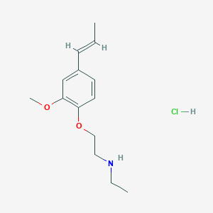molecular formula C14H22ClNO2 B5487070 N-ethyl-2-[2-methoxy-4-[(E)-prop-1-enyl]phenoxy]ethanamine;hydrochloride 