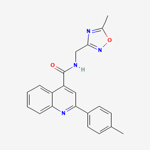 molecular formula C21H18N4O2 B5487097 N-[(5-methyl-1,2,4-oxadiazol-3-yl)methyl]-2-(4-methylphenyl)-4-quinolinecarboxamide 
