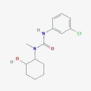 molecular formula C14H19ClN2O2 B5487127 N'-(3-chlorophenyl)-N-(2-hydroxycyclohexyl)-N-methylurea 
