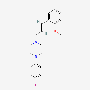 molecular formula C20H23FN2O B5487129 1-(4-fluorophenyl)-4-[(E)-3-(2-methoxyphenyl)prop-2-enyl]piperazine 