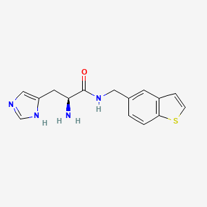 molecular formula C15H16N4OS B5487162 N-(1-benzothien-5-ylmethyl)-L-histidinamide 