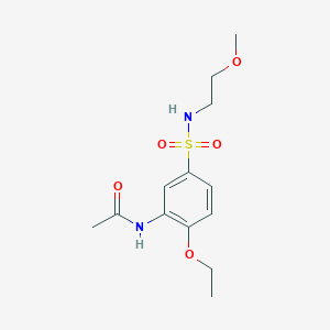 molecular formula C13H20N2O5S B5487178 N-{2-ethoxy-5-[(2-methoxyethyl)sulfamoyl]phenyl}acetamide 
