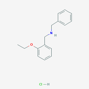 molecular formula C16H20ClNO B5487222 N-[(2-ethoxyphenyl)methyl]-1-phenylmethanamine;hydrochloride 