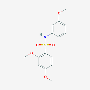 molecular formula C15H17NO5S B5487225 2,4-dimethoxy-N-(3-methoxyphenyl)benzenesulfonamide 