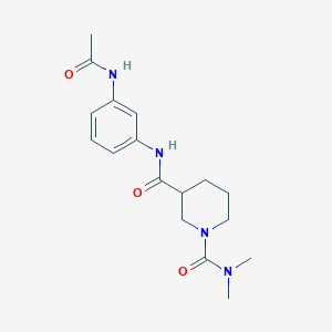 molecular formula C17H24N4O3 B5487324 N~3~-[3-(acetylamino)phenyl]-N~1~,N~1~-dimethylpiperidine-1,3-dicarboxamide 