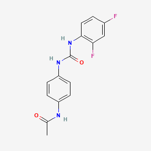 molecular formula C15H13F2N3O2 B5487400 N-(4-{[(2,4-difluorophenyl)carbamoyl]amino}phenyl)acetamide 