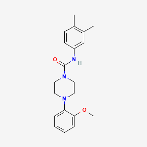 molecular formula C20H25N3O2 B5487532 N-(3,4-dimethylphenyl)-4-(2-methoxyphenyl)piperazine-1-carboxamide 