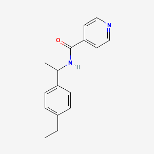 molecular formula C16H18N2O B5487538 N-[1-(4-ethylphenyl)ethyl]pyridine-4-carboxamide 