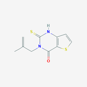 molecular formula C10H10N2OS2 B054876 3-(2-Methylprop-2-en-1-yl)-2-sulfanylidene-2,3-dihydrothieno[3,2-d]pyrimidin-4(1H)-one CAS No. 120079-90-5