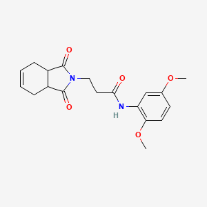 molecular formula C19H22N2O5 B5487605 N-(2,5-dimethoxyphenyl)-3-(1,3-dioxo-3a,4,7,7a-tetrahydroisoindol-2-yl)propanamide 
