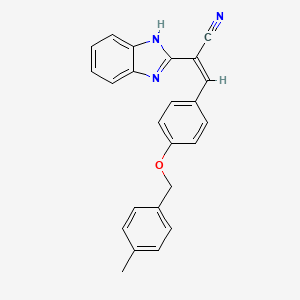 molecular formula C24H19N3O B5487749 (Z)-2-(1H-benzimidazol-2-yl)-3-[4-[(4-methylphenyl)methoxy]phenyl]prop-2-enenitrile 