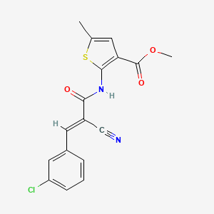molecular formula C17H13ClN2O3S B5487874 methyl 2-{[3-(3-chlorophenyl)-2-cyanoacryloyl]amino}-5-methyl-3-thiophenecarboxylate 