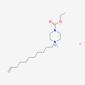 4-Carboxy-1-methyl-1-(10-undecenyl)piperazinium iodide ethyl ester