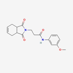 molecular formula C18H20N2O4 B5487974 3-(1,3-dioxo-3a,4,7,7a-tetrahydroisoindol-2-yl)-N-(3-methoxyphenyl)propanamide 
