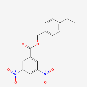 molecular formula C17H16N2O6 B5488007 4-isopropylbenzyl 3,5-dinitrobenzoate 
