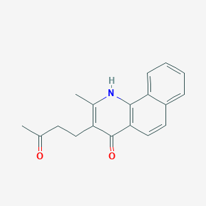 molecular formula C18H17NO2 B5488017 2-methyl-3-(3-oxobutyl)-1H-benzo[h]quinolin-4-one 