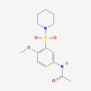 molecular formula C14H20N2O4S B5488038 N-(4-methoxy-3-piperidin-1-ylsulfonylphenyl)acetamide 