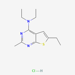 molecular formula C13H20ClN3S B5488067 N,N,6-triethyl-2-methylthieno[2,3-d]pyrimidin-4-amine;hydrochloride 