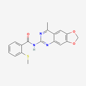 molecular formula C18H15N3O3S B5488157 N-(8-methyl[1,3]dioxolo[4,5-g]quinazolin-6-yl)-2-(methylsulfanyl)benzamide 