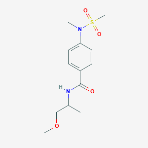 molecular formula C13H20N2O4S B5488223 N-(1-methoxypropan-2-yl)-4-[methyl(methylsulfonyl)amino]benzamide 